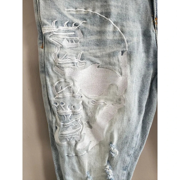 Ninetynine Jeans Men's Size 28x31 8 Ball Distressed Cotton Blend Slim Denim - Picture 4 of 9